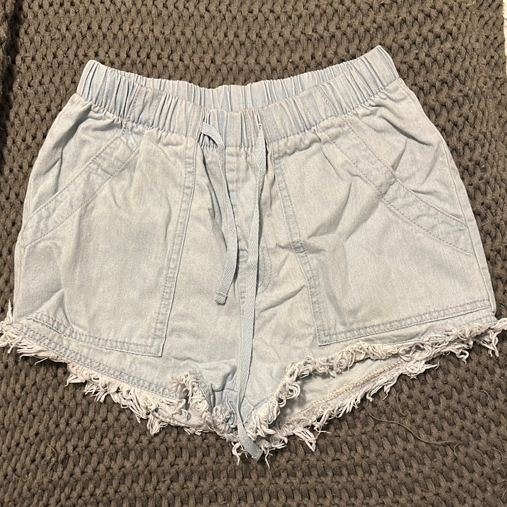 Light Blue Denim Women's Shorts